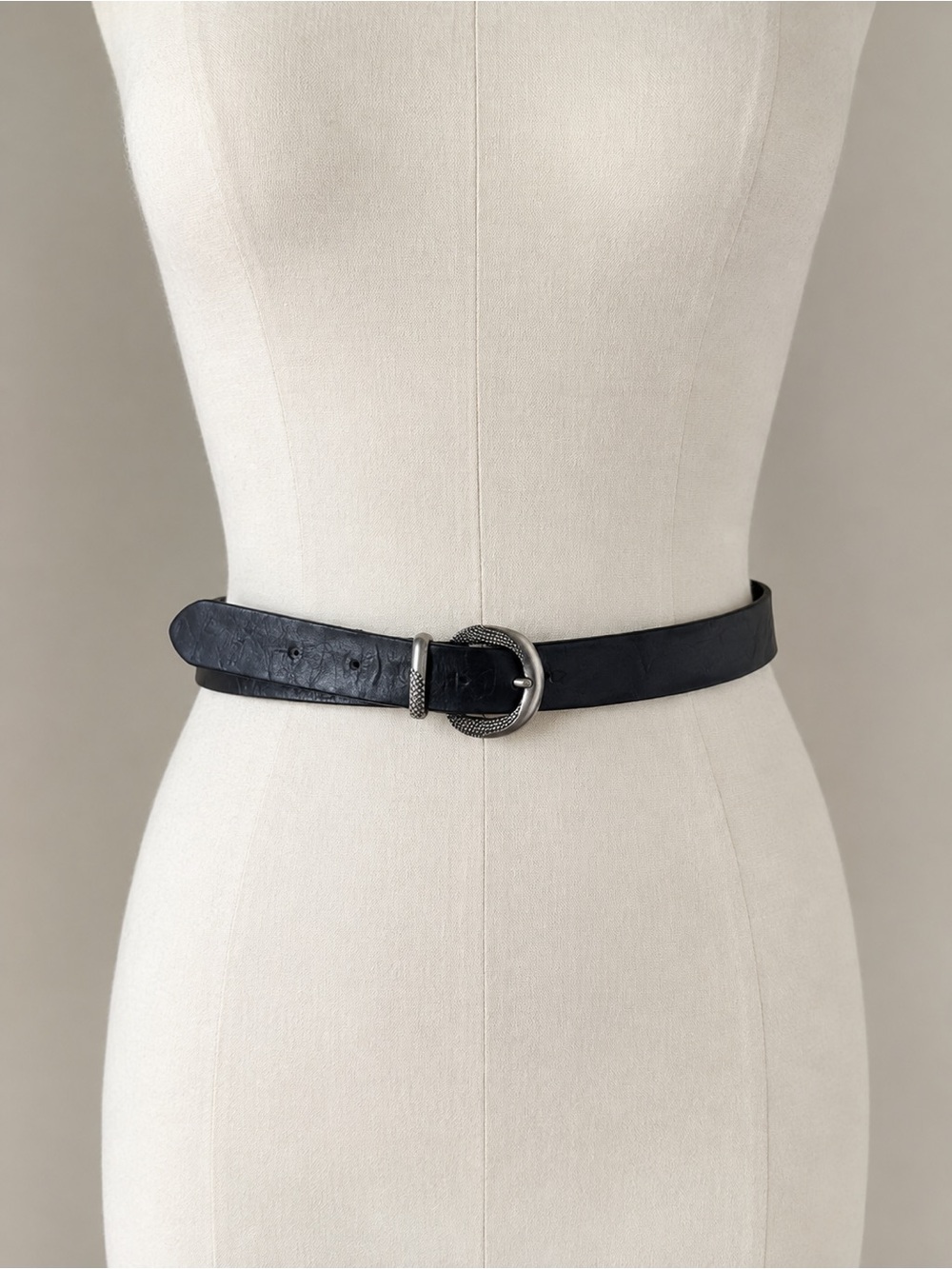 Black Danier Leather Belt – Genuine Leather Size M